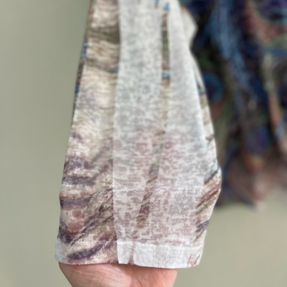 Jess and Jane Top Womens Medium Abstract Studded Boho Artsy - Picture 4 of 5